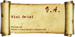 Visi Ariel névjegykártya